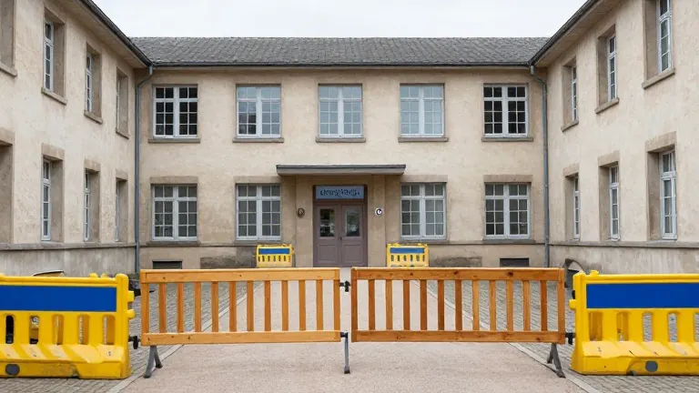 Illustration for: Macron Faces Election Pressure as France Funds €4bn School Repair Plan